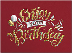 Enjoy Your Birthday Card A1600G-4W